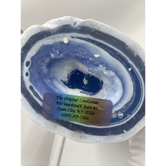 Duke University Blue Devils Candle Hand Carved Ribbon Rare Gift New Unscented - Picture 8 of 10